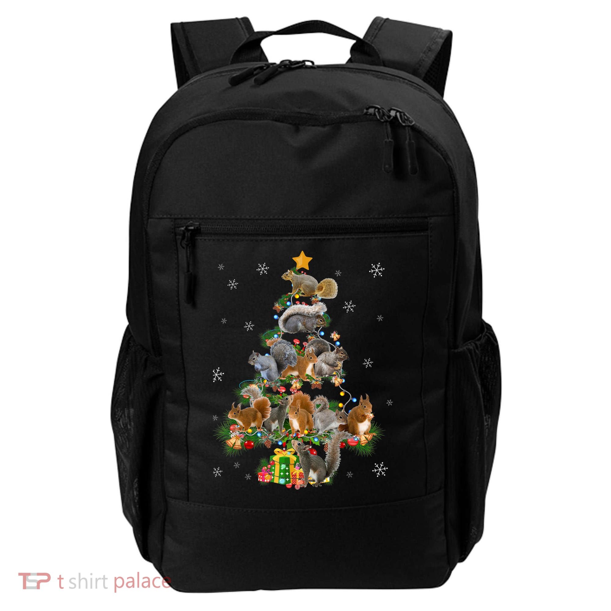 Funny Squirrel Christmas Tree Squirrel Lover Xmas Gifts TShirt Backpack