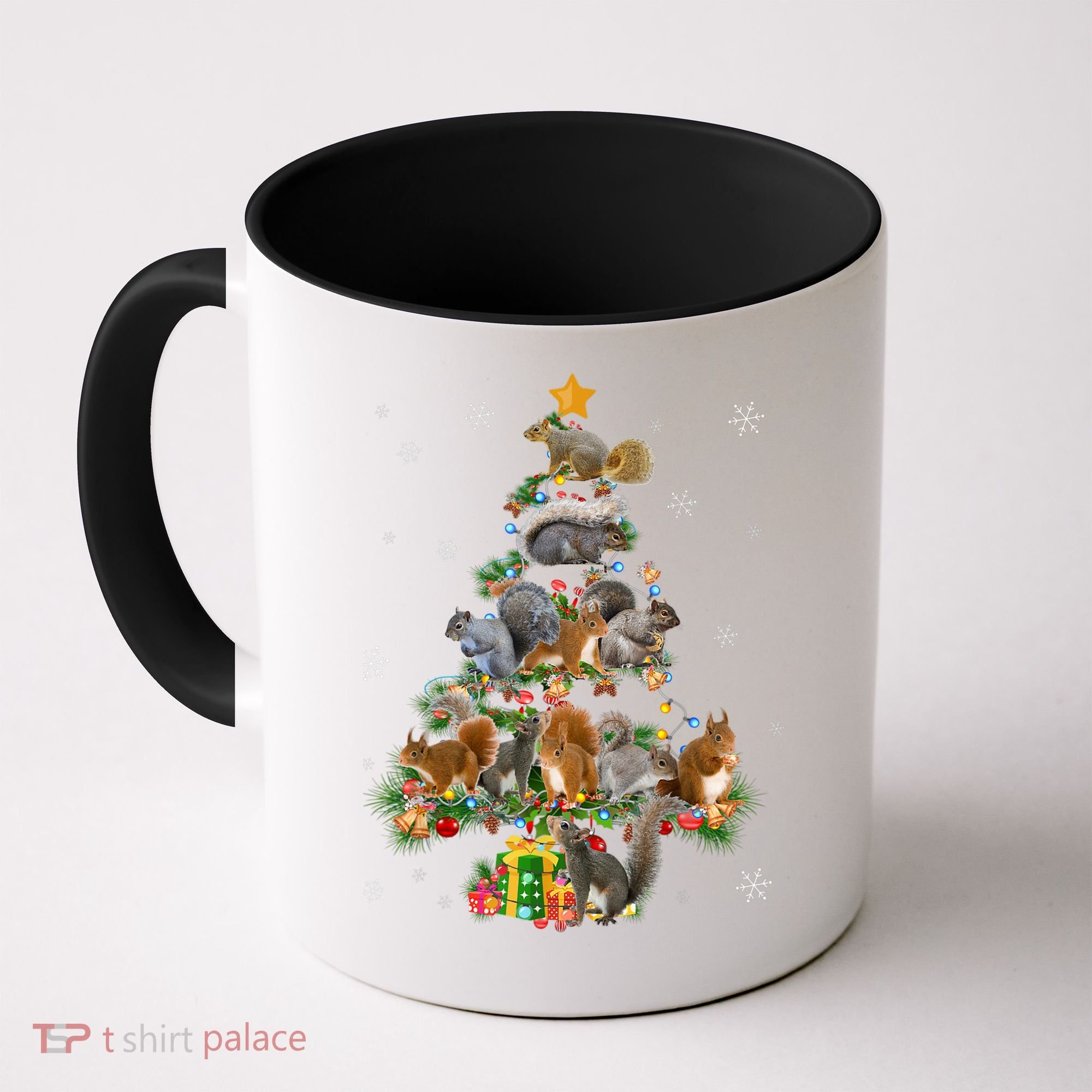 Funny Squirrel Christmas Tree Squirrel Lover Xmas Gifts TShirt Coffee Mug
