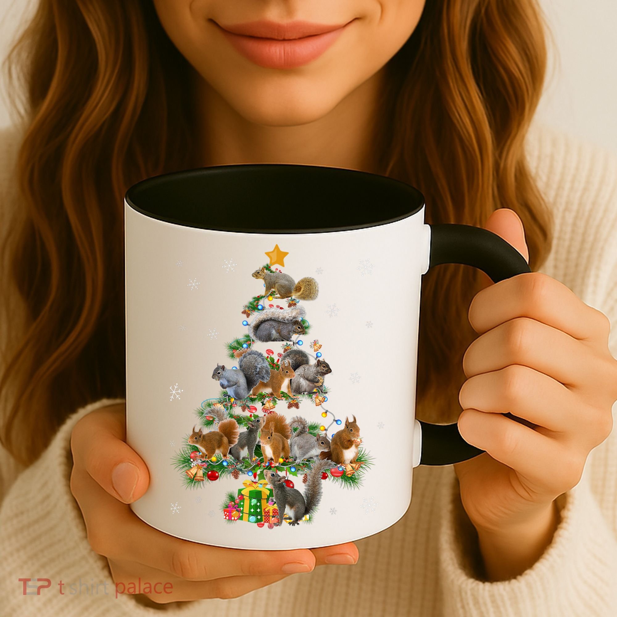 Funny Squirrel Christmas Tree Squirrel Lover Xmas Gifts TShirt Coffee Mug