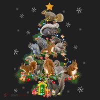 Funny Squirrel Christmas Tree Squirrel Lover Xmas Gifts TShirt Beanie thumb 2