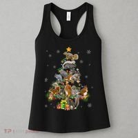 Funny Squirrel Christmas Tree Squirrel Lover Xmas Gifts TShirt Women's Tank Top thumb 3