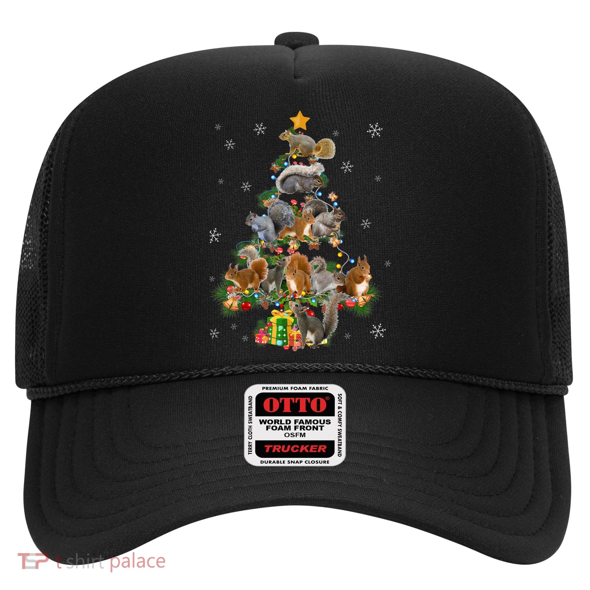 Funny Squirrel Christmas Tree Squirrel Lover Xmas Gifts TShirt Hat