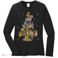 Funny Squirrel Christmas Tree Squirrel Lover Xmas Gifts TShirt Women's Long Sleeve Shirt thumb 0