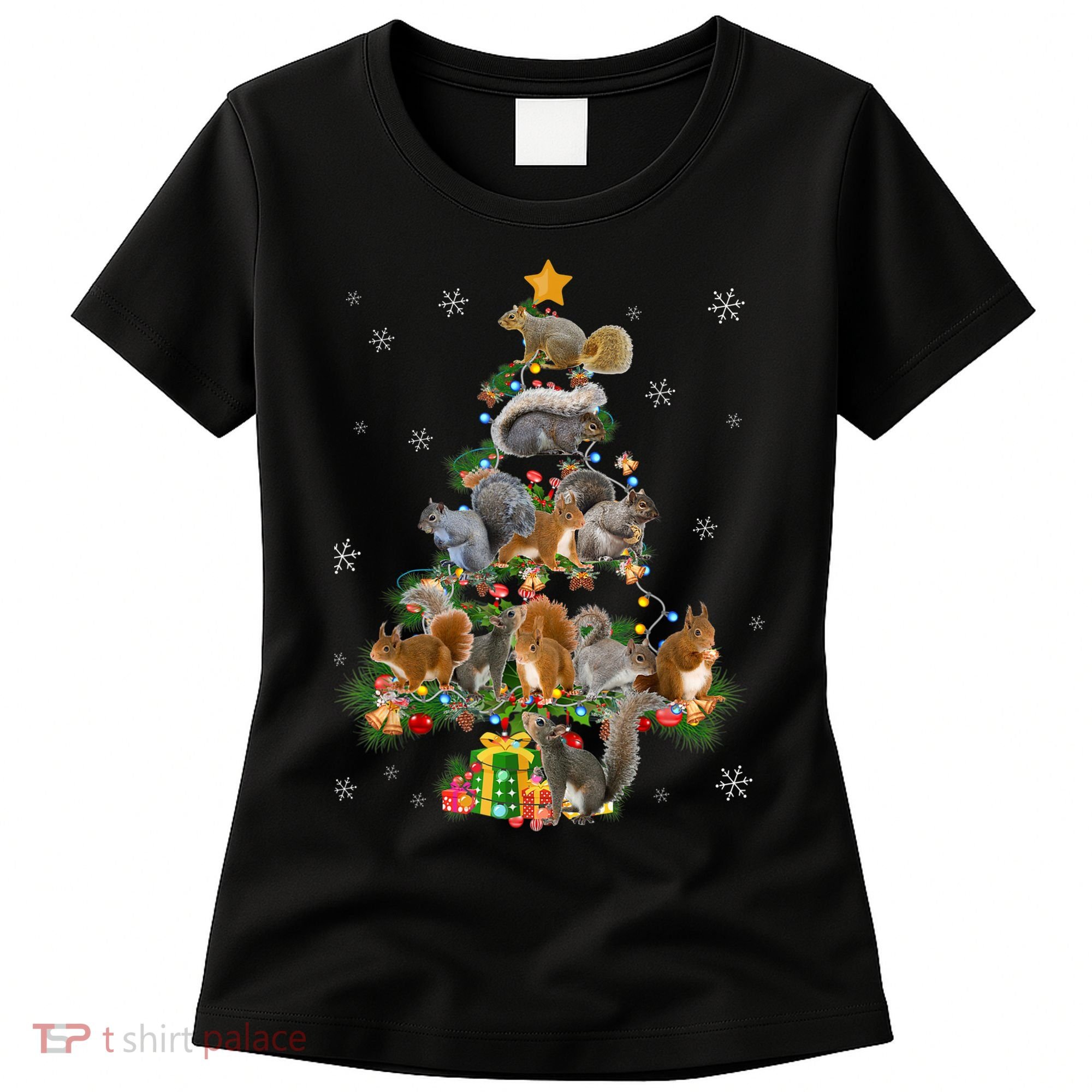 Funny Squirrel Christmas Tree Squirrel Lover Xmas Gifts TShirt Women's T-Shirt