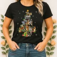 Funny Squirrel Christmas Tree Squirrel Lover Xmas Gifts TShirt Women's T-Shirt thumb 2