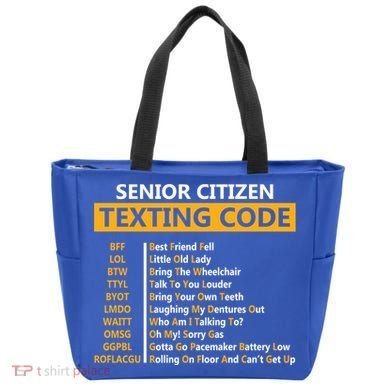 Funny Senior CitizenS Texting Code Design Gift For Grandpa Great Gift Tote Bag