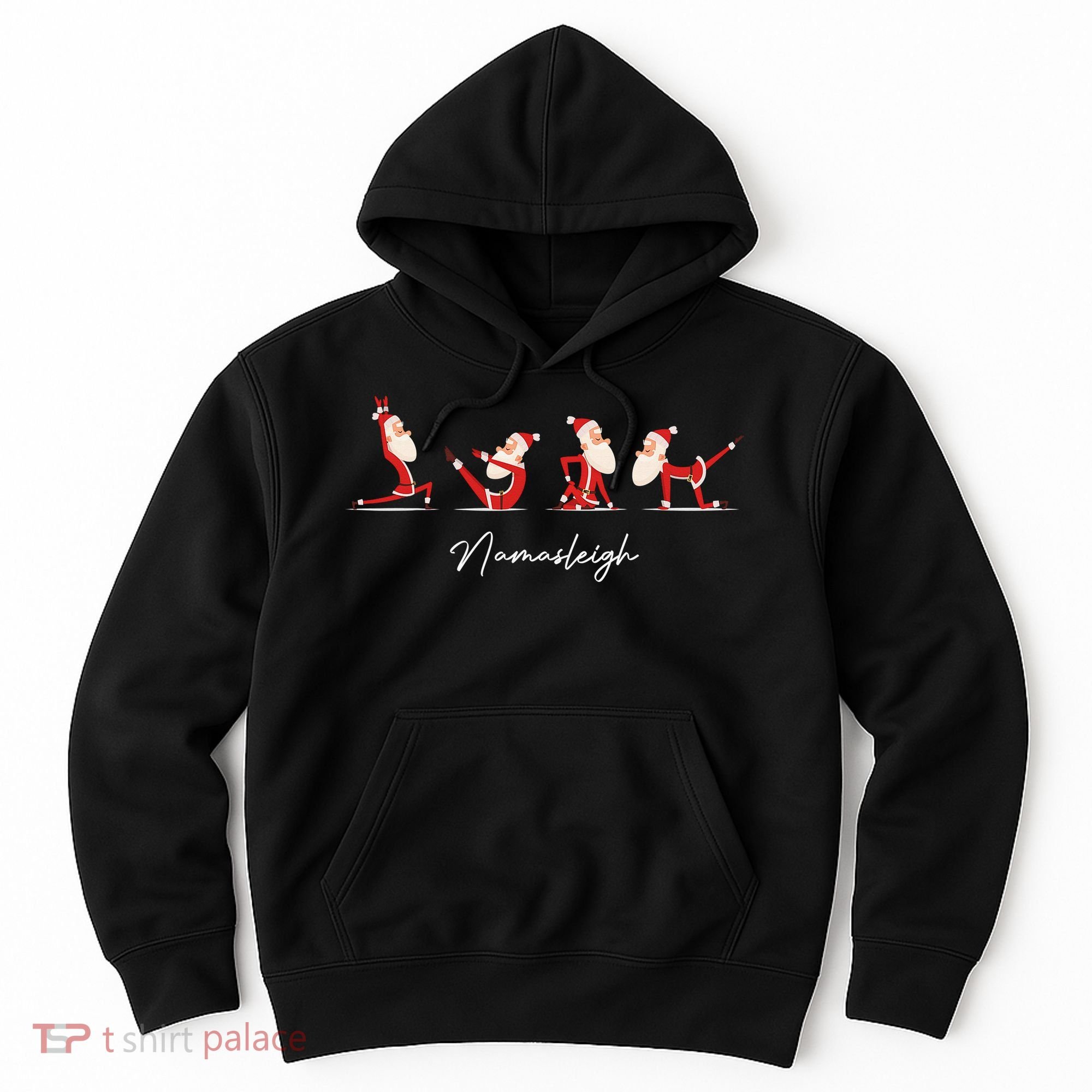 Funny Santa Claus Yoga Pose Namasleigh Namaste Christmas Hoodie
