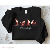 Funny Santa Claus Yoga Pose Namasleigh Namaste Christmas Sweatshirt thumb 2
