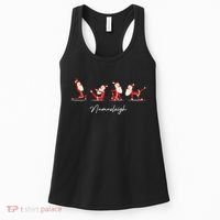 Funny Santa Claus Yoga Pose Namasleigh Namaste Christmas Women's Tank Top thumb 0