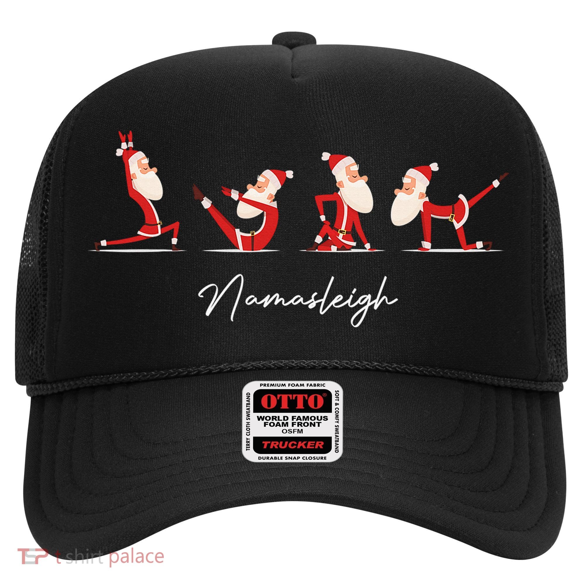 Funny Santa Claus Yoga Pose Namasleigh Namaste Christmas Hat