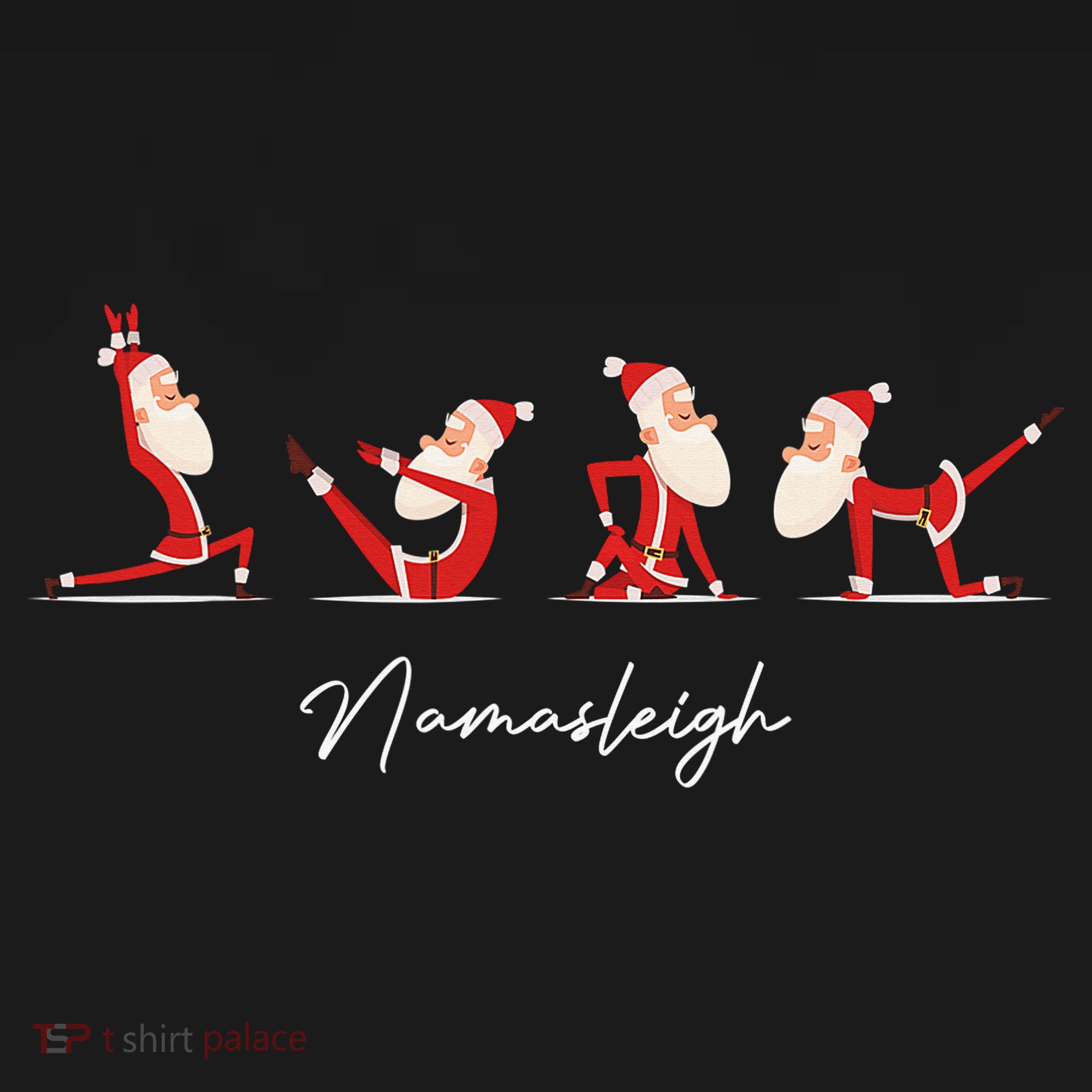 Funny Santa Claus Yoga Pose Namasleigh Namaste Christmas Kids Sweatshirt