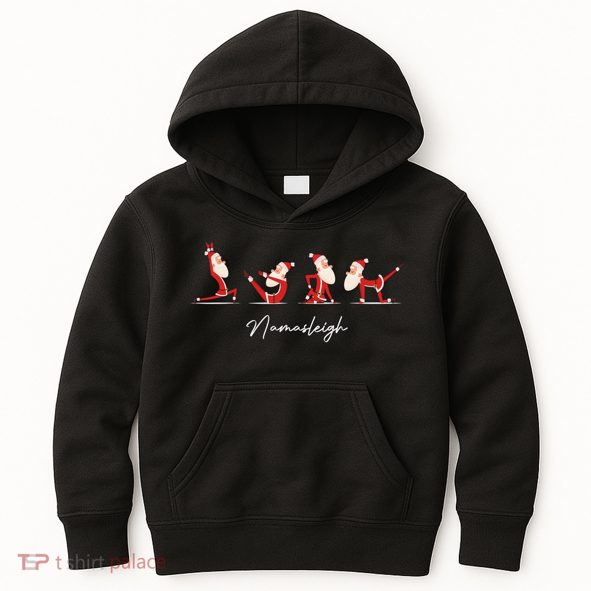 Funny Santa Claus Yoga Pose Namasleigh Namaste Christmas Kids Hoodie