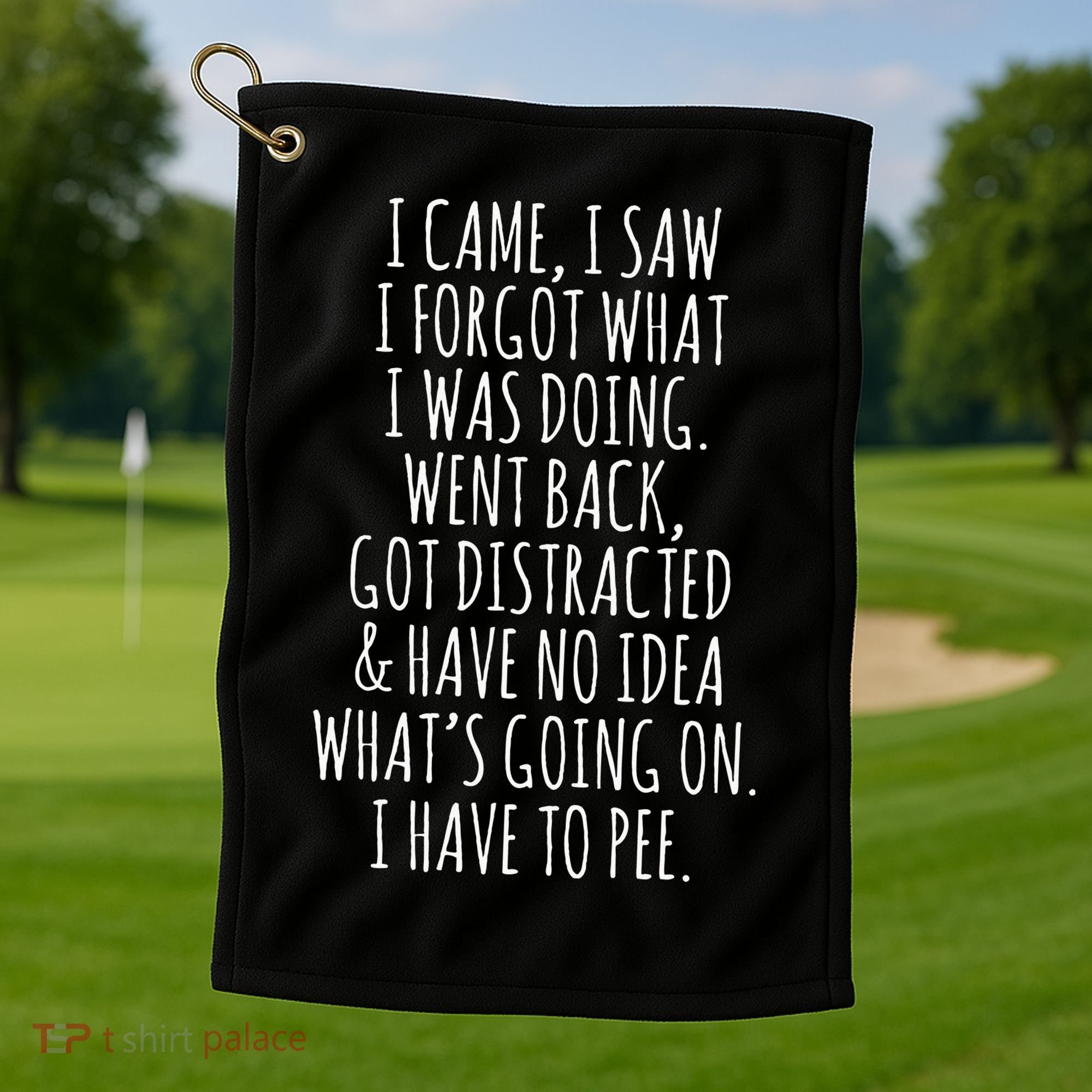 Funny Senior Citizen I Came I Saw I Forgot What I Was Doing Golf Towel