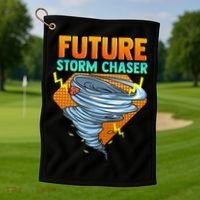 Future Storm Chaser Tornado Hurricane & Thunderstorms Golf Towel thumb 1