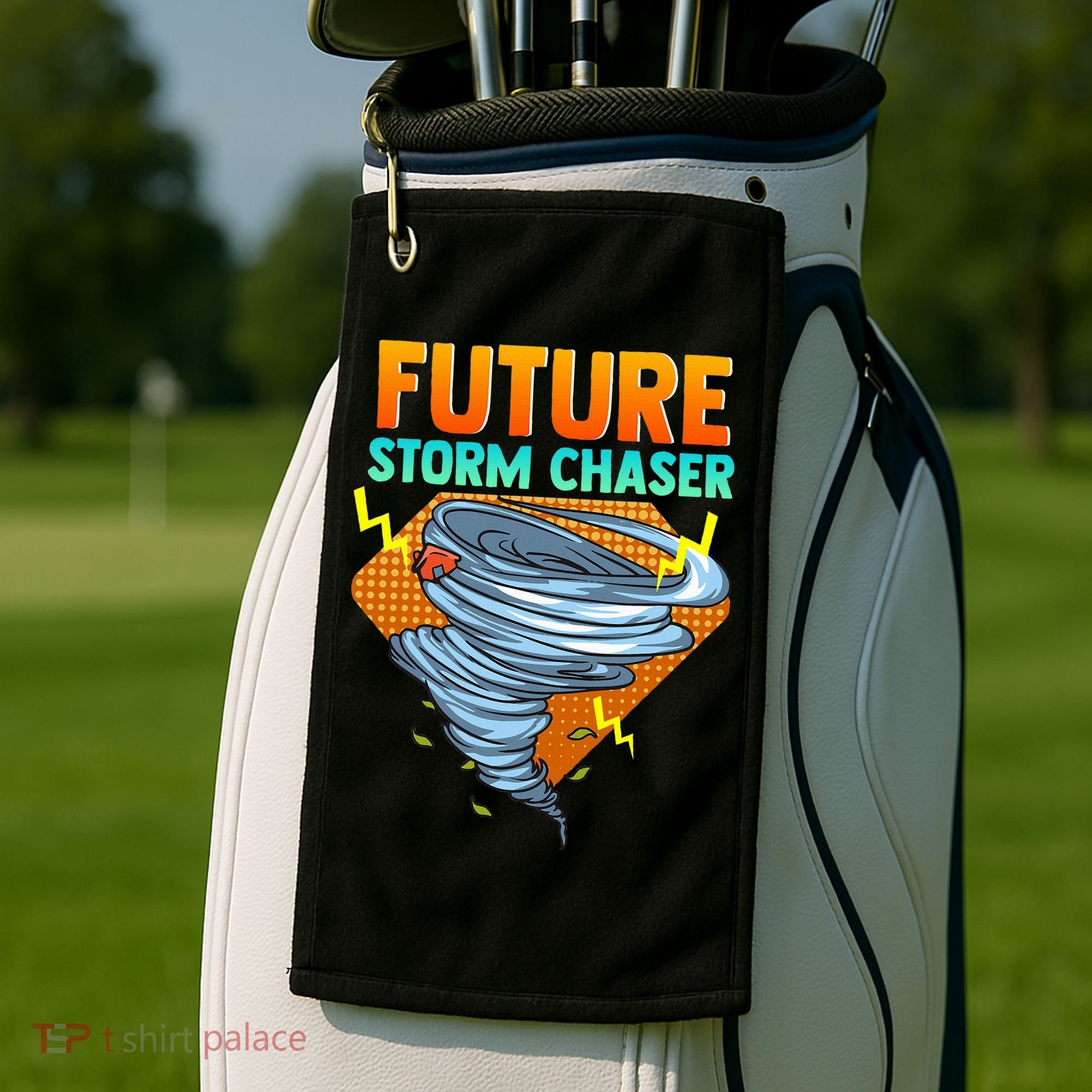 Future Storm Chaser Tornado Hurricane & Thunderstorms Golf Towel