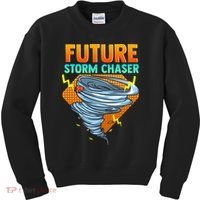 Future Storm Chaser Tornado Hurricane & Thunderstorms Kids Sweatshirt thumb 0