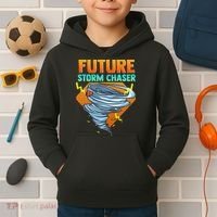 Future Storm Chaser Tornado Hurricane & Thunderstorms Kids Hoodie thumb 2