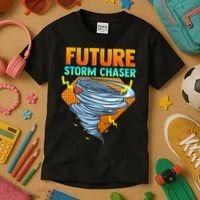 Future Storm Chaser Tornado Hurricane & Thunderstorms Kids T-Shirt thumb 3