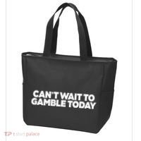 Funny Saying CanT Wait To Gamble Today Tote Bag thumb 3