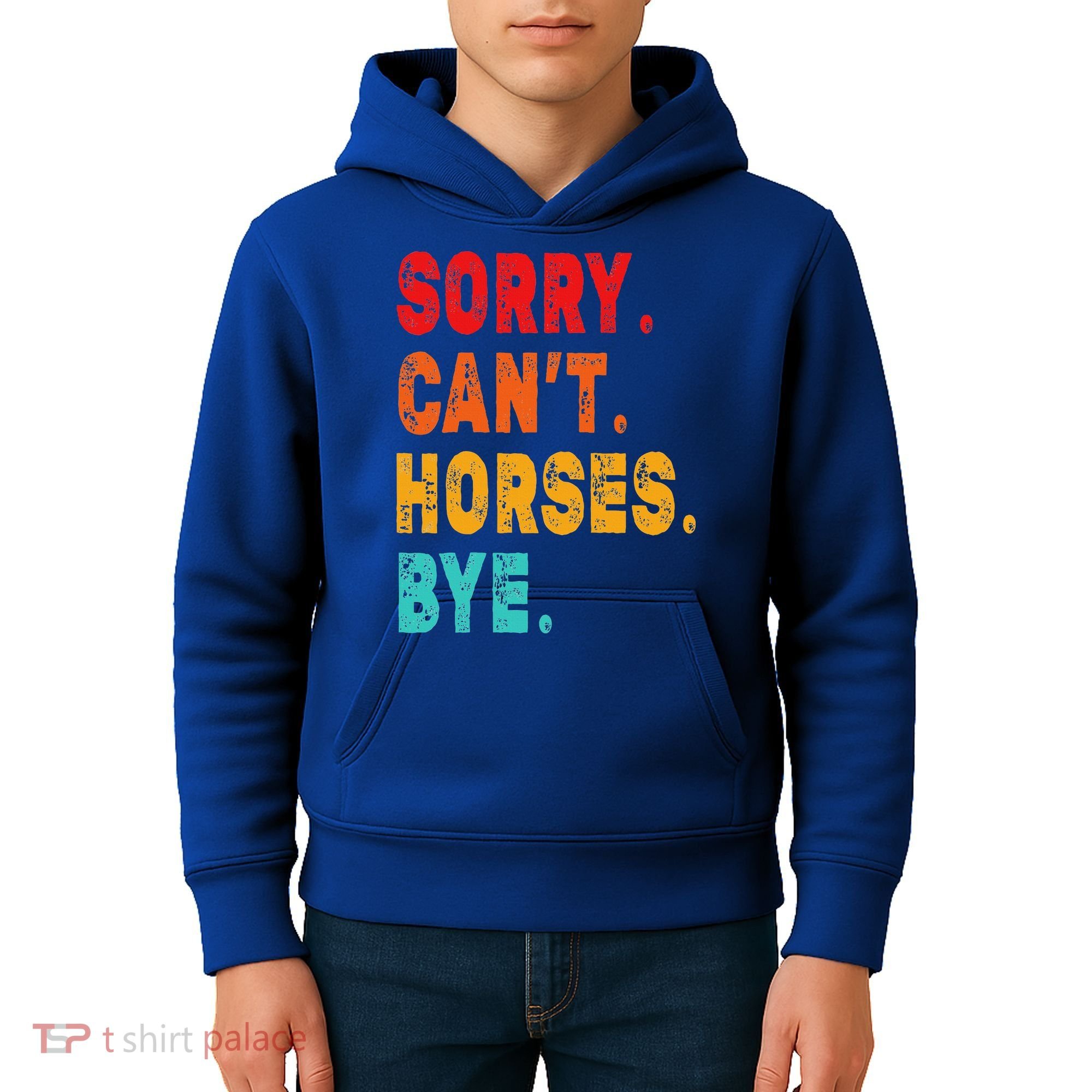 Funny Sorry Cant Horses Bye Sarcasm Funny Sarcasm Gift Kids Hoodie