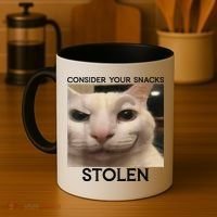 Funny Silly Cat Sarcastic Saying Funny Cat Coffee Mug thumb 4