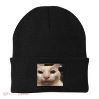 Funny Silly Cat Sarcastic Saying Funny Cat Beanie thumb 0