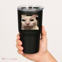 Funny Silly Cat Sarcastic Saying Funny Cat Tumbler thumb 2