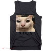 Funny Silly Cat Sarcastic Saying Funny Cat Tank Top thumb 0