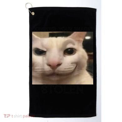 Funny Silly Cat Sarcastic Saying Funny Cat Golf Towel