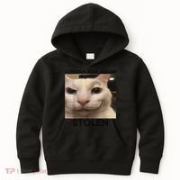 Funny Silly Cat Sarcastic Saying Funny Cat Kids Hoodie thumb 0