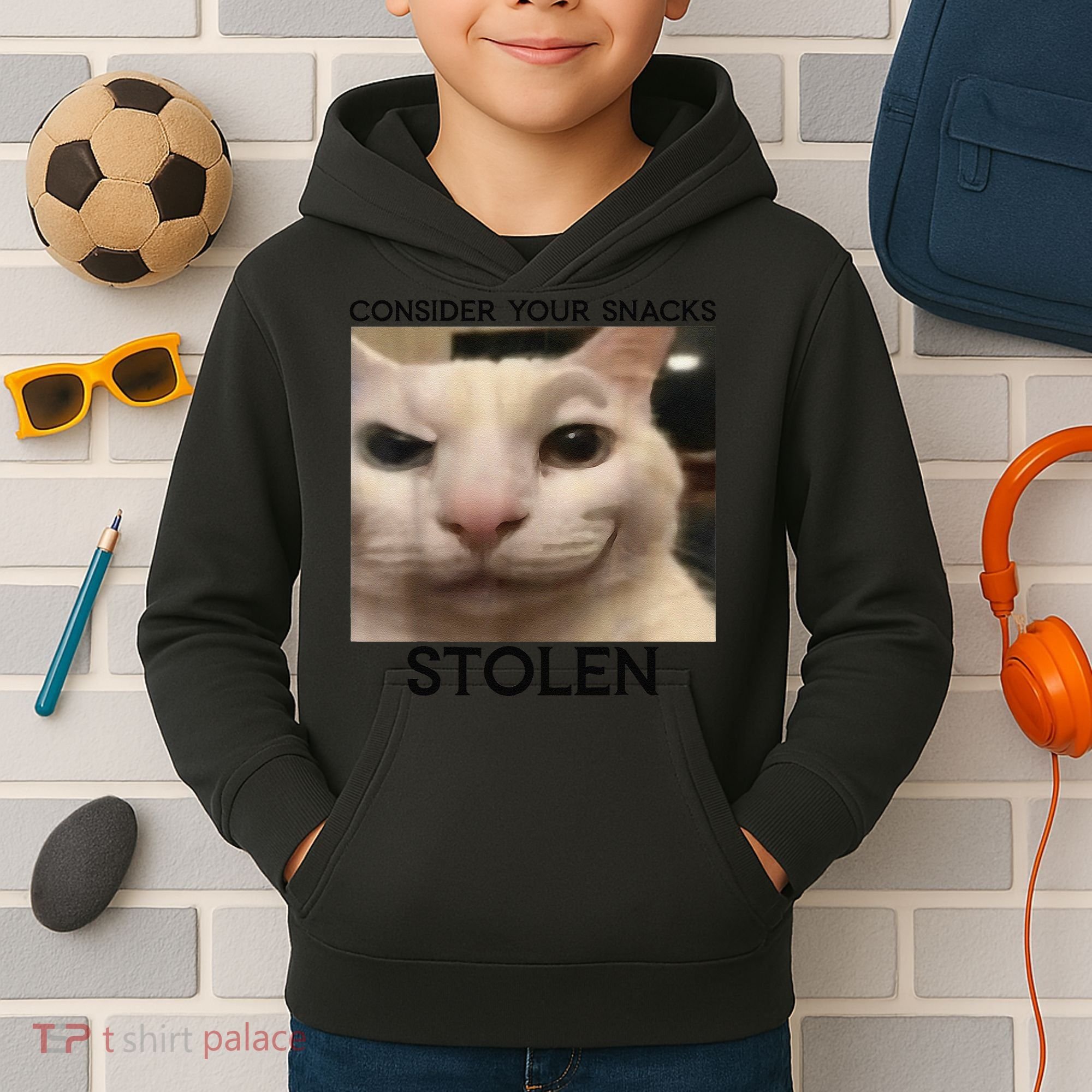 Funny Silly Cat Sarcastic Saying Funny Cat Kids Hoodie