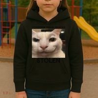 Funny Silly Cat Sarcastic Saying Funny Cat Kids Hoodie thumb 3