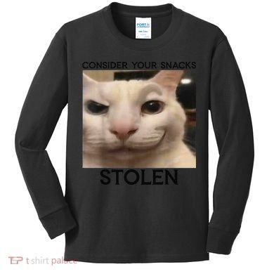 Funny Silly Cat Sarcastic Saying Funny Cat Kids Long Sleeve Shirt