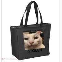 Funny Silly Cat Sarcastic Saying Funny Cat Tote Bag thumb 2