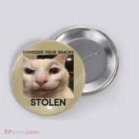 Funny Silly Cat Sarcastic Saying Funny Cat Button thumb 0