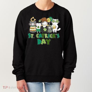Funny St Catrick's Day St Patrick's Day Cats Women's Sweatshirt