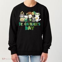 Funny St Catrick's Day St Patrick's Day Cats Women's Sweatshirt thumb 0