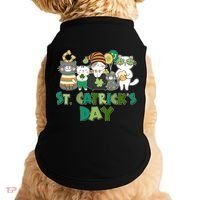Funny St Catrick's Day St Patrick's Day Cats Doggie Tank thumb 0