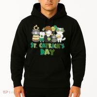 Funny St Catrick's Day St Patrick's Day Cats Hoodie thumb 2