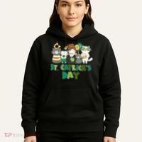Funny St Catrick's Day St Patrick's Day Cats Hoodie thumb 5