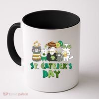 Funny St Catrick's Day St Patrick's Day Cats Coffee Mug thumb 0