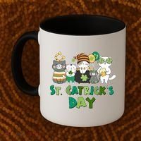 Funny St Catrick's Day St Patrick's Day Cats Coffee Mug thumb 2