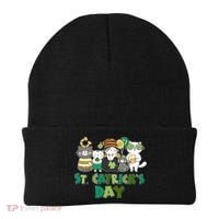 Funny St Catrick's Day St Patrick's Day Cats Beanie thumb 0