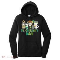 Funny St Catrick's Day St Patrick's Day Cats Women's Hoodie thumb 0