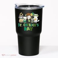 Funny St Catrick's Day St Patrick's Day Cats Tumbler thumb 0