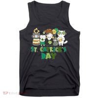 Funny St Catrick's Day St Patrick's Day Cats Tank Top thumb 0