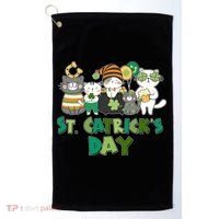 Funny St Catrick's Day St Patrick's Day Cats Golf Towel thumb 0