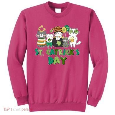 Funny St Catrick's Day St Patrick's Day Cats Sweatshirt
