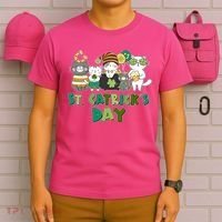 Funny St Catrick's Day St Patrick's Day Cats T-Shirt thumb 6