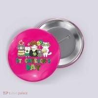 Funny St Catrick's Day St Patrick's Day Cats Button thumb 0
